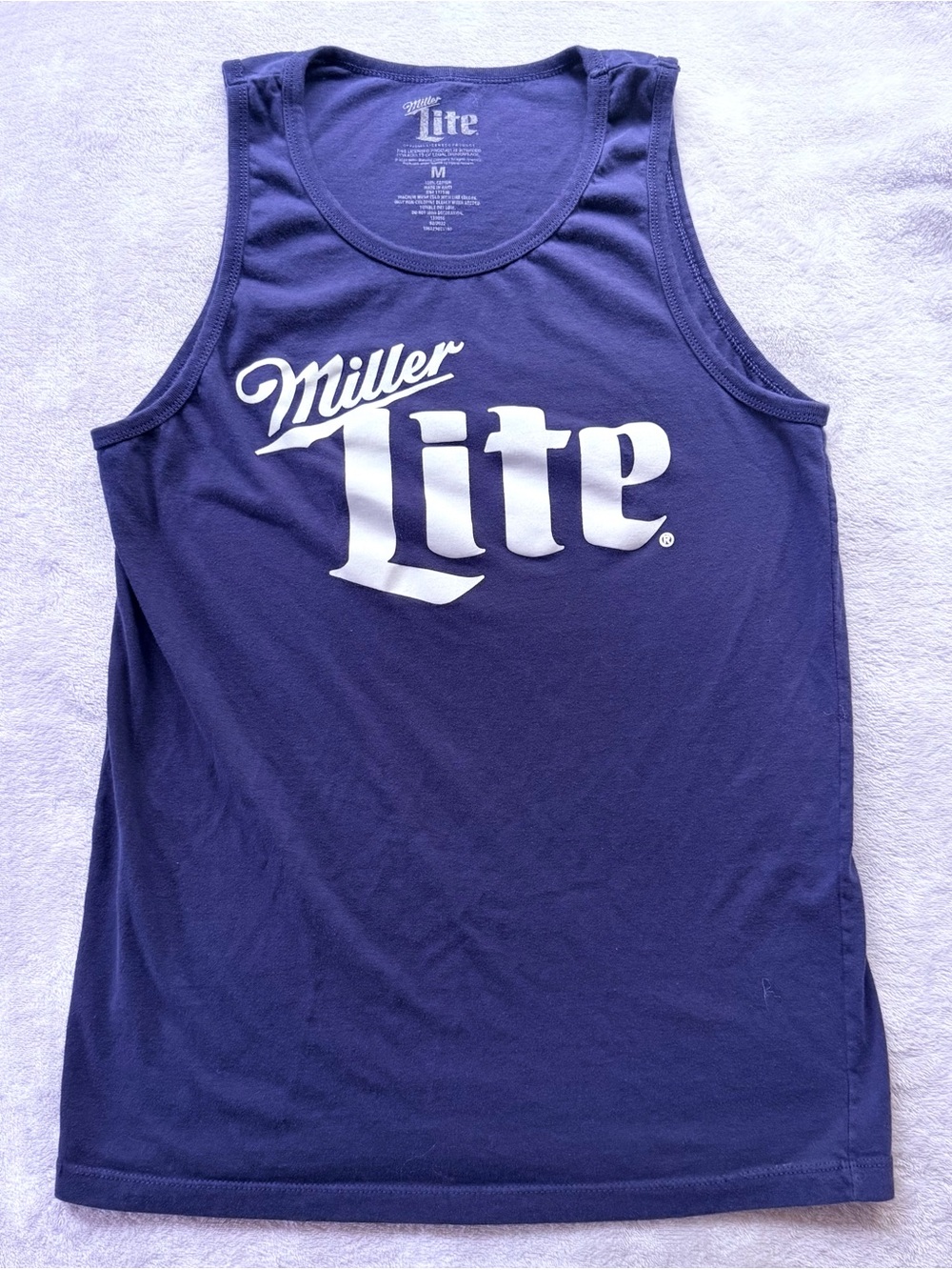 Miller Lite Men's Navy Graphic Tank Top